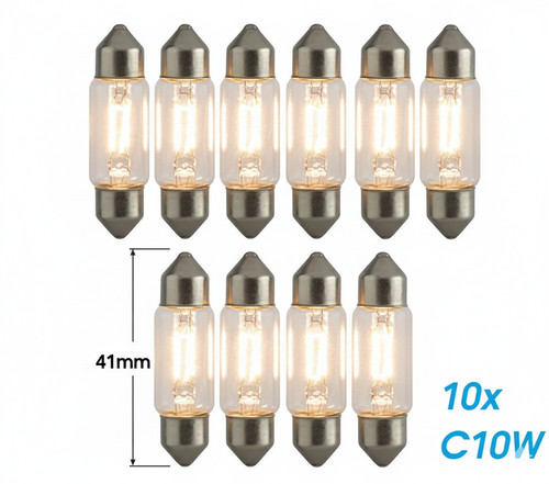 10x c10w sv8 41mm - sv8.5-8, 12v